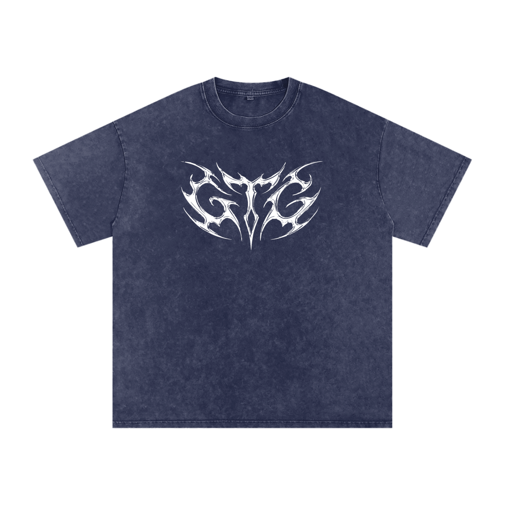 GTG - Snow Washed Oversized Cotton T-Shirt