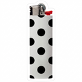 white & black polka dot lighter (BIC Brand)